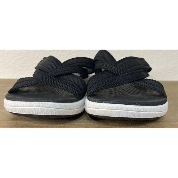 CLARKS Cloudsteppers Black Mira‎ Isle Sport Slides Sandals Women's Size 7.5 - Picture 4 of 9